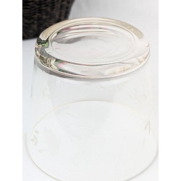 1960s Princess House Heritage Blown Glass Ice Bucket Heavy Cut Glass MCM Decor - Picture 5 of 6